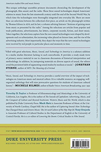 Music, Sound, and Technology in America: A Documentary History of Early Phonograph, Cinema, and Radio