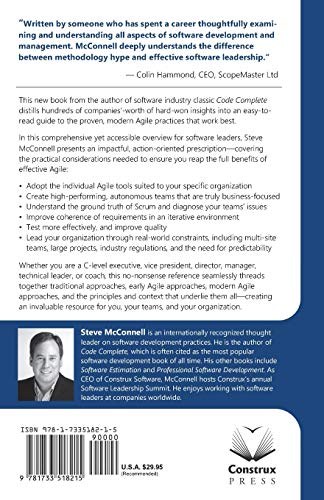 More Effective Agile: A Roadmap for Software Leaders
