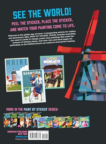 Paint by Sticker (Official): Travel: Re-create 12 Vintage Posters One Sticker at a Time!