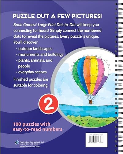 Brain Games - Large Print Dot-To-Dot 2