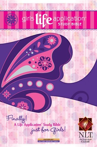 Girls Life Application Study Bible NLT, Butterfly