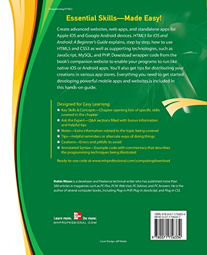 HTML5 for iOS and Android: A Beginner's Guide (Beginner's Guide (McGraw Hill))