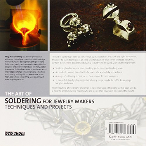 The Art of Soldering for Jewelry Makers: Techniques and Projects — back cover