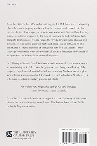 A Gateway to Sindarin: A Grammar of an Elvish Language from JRR Tolkien's Lord of the Rings
