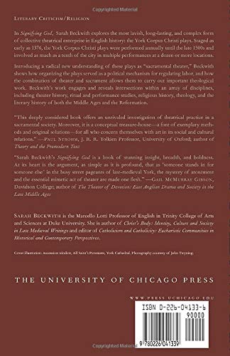 Signifying God: Social Relation and Symbolic Act in the York