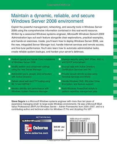 Microsoft Windows Server 2008 Administration