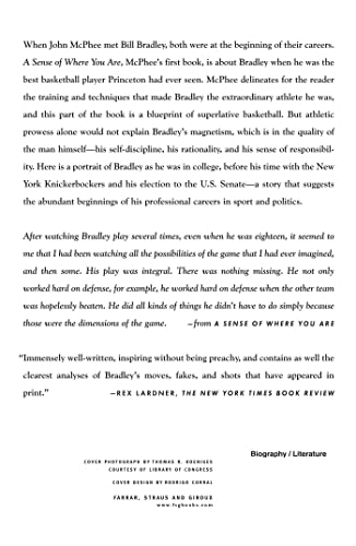 A Sense of Where You Are: Bill Bradley at Princeton