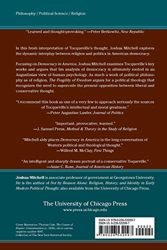The Fragility of Freedom: Tocqueville on Religion, Democracy, and the American Future