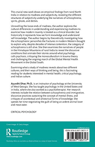 Madness and Subjectivity: A Cross-Cultural Examination of Psychosis in the West and India (Concepts for Critical Psychology)