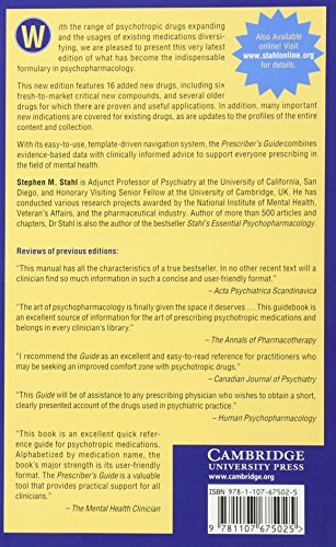 Prescriber's Guide: Stahl's Essential Psychopharmacology