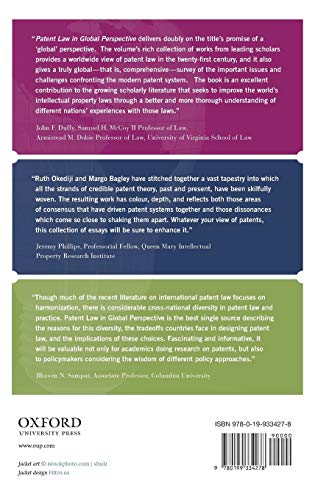 Patent Law in Global Perspective