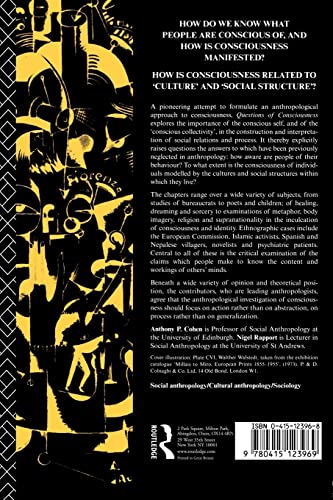 Questions of Consciousness (ASA Monographs)