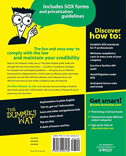 Sarbanes-Oxley For Dummies