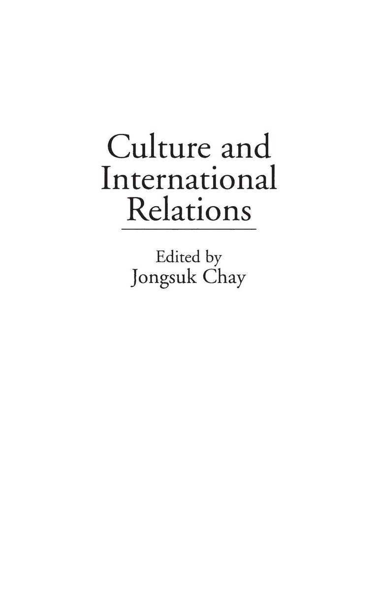 Culture and International Relations:
