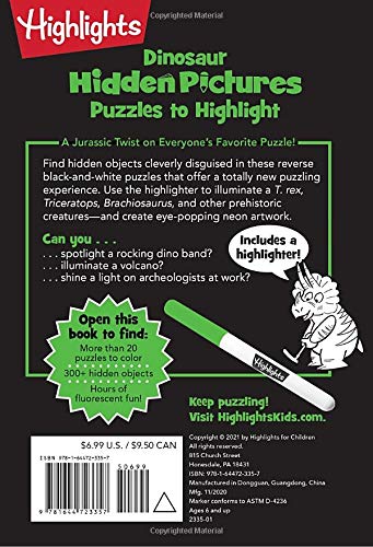 Dinosaur Hidden Pictures Puzzles to Highlight (Highlights Hidden Pictures Puzzles to Highlight Activity Books)