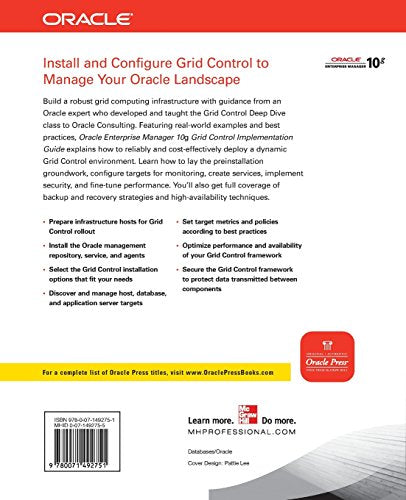 Oracle Enterprise Manager 10g Grid Control Implementation Guide (Oracle Press)
