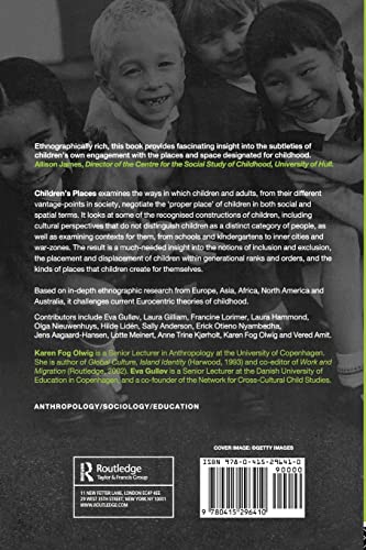 Children's Places: Cross-Cultural Perspectives