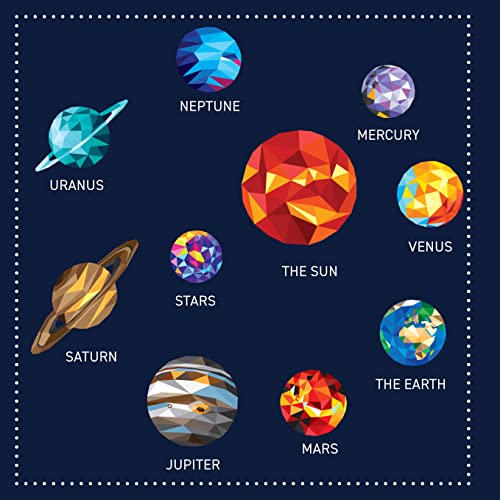 My Sticker Paintings: Planets: 10 Magnificent Paintings (Happy Fox Books) For Kids 6-10 - The Solar System from the Sun to Neptune, with Up to 90 Removable, Reusable Stickers per Design
