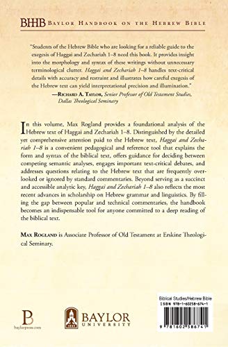 Haggai and Zechariah 1-8: A Handbook on the Hebrew Text (Baylor Handbook on the Hebrew Bible)