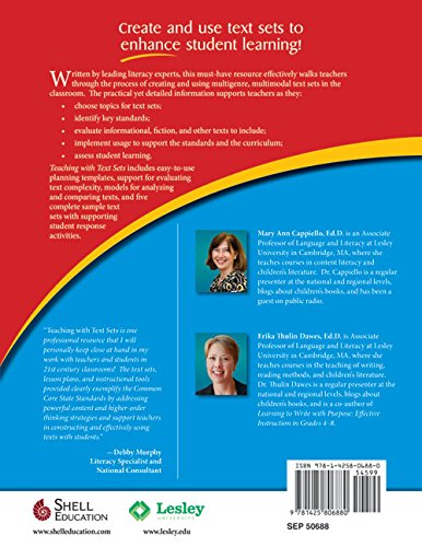Teaching with Text Sets (Professional Resources) — back cover