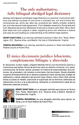 McGraw-Hill's Spanish and English Legal Dictionary : Diccionario Juridico Ingles-Espanol