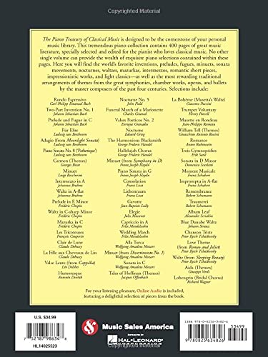 The Piano Treasury of Classical Music Book/Online Audio
