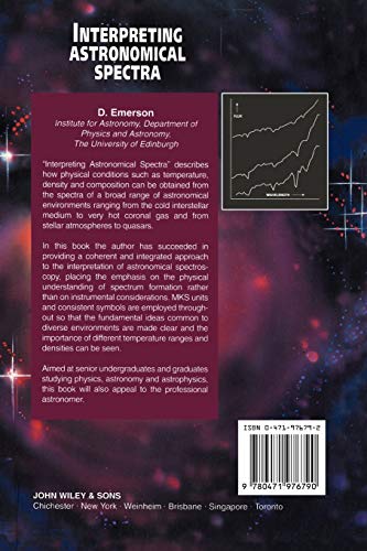 Interpreting Astronomical Spectra — back cover