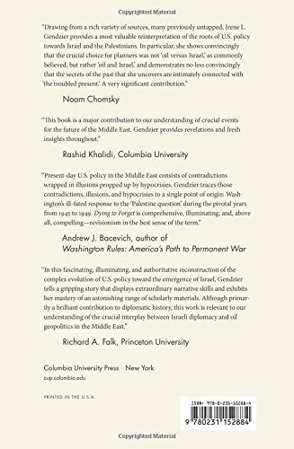 Dying to Forget: Oil, Power, Palestine, and the Foundations of U.S. Policy in the Middle East