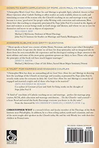 Good News About Sex & Marriage (Revised Edition): Answers to Your Honest Questions about Catholic Teaching — back cover