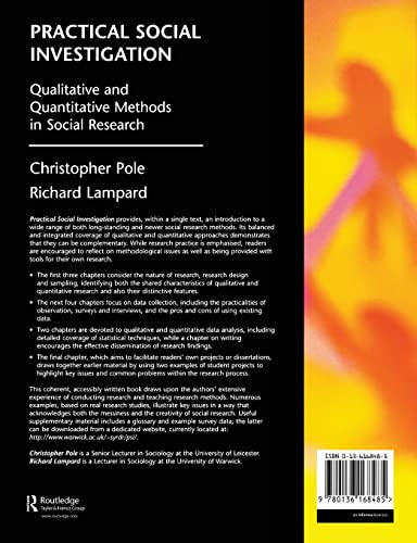 Practical Social Investigation: Qualitative and Quantitative Methods in Social Research