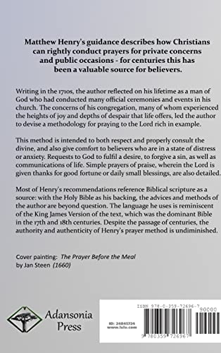 A Method for Prayer: With Scripture Expressions Concerning Confession, Sin, and Praying to Petition God (Hardcover)