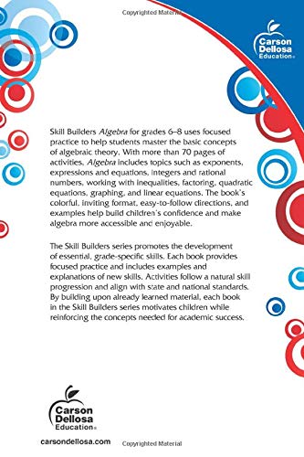 Algebra, Grades 6 - 8 (Skill Builders)