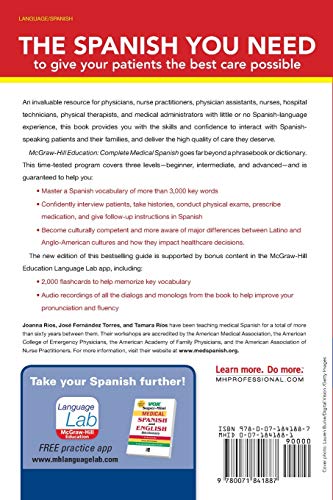 McGraw-Hill Education Complete Medical Spanish, Third Edition: Practical Medical Spanish for Quick and Confident Communication