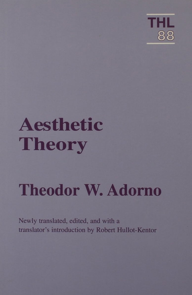Aesthetic Theory (Theory and History of Literature)