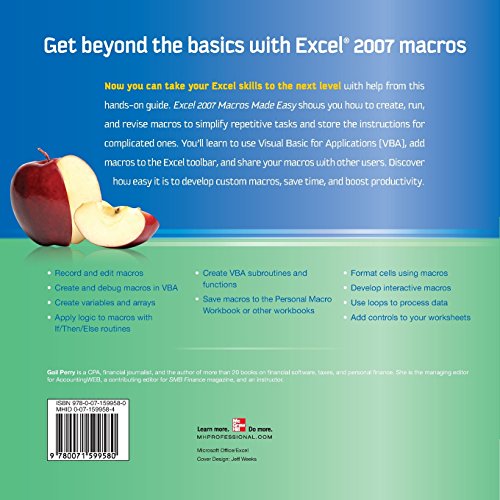 EXCEL 2007 MACROS MADE EASY