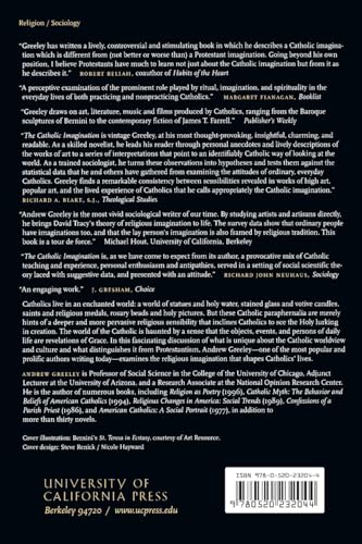 The Catholic Imagination — back cover
