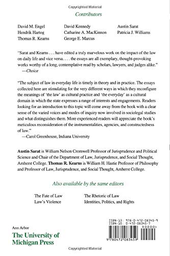 Law in Everyday Life (The Amherst Series In Law, Jurisprudence, And Social Thought)