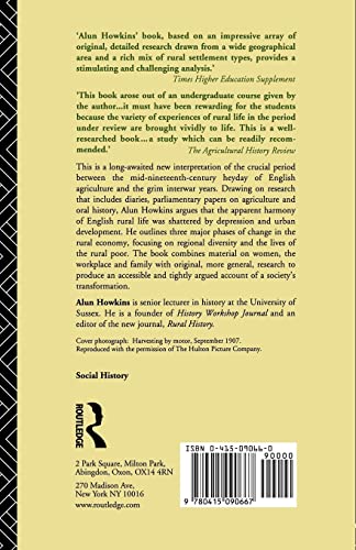 Reshaping Rural England: A Social History 1850-1925