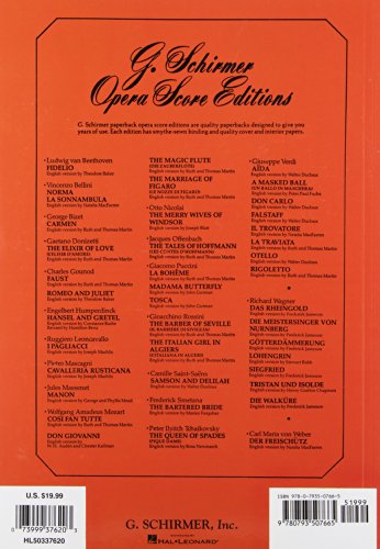 The Magic Flute (Die Zauberflote): Vocal Score