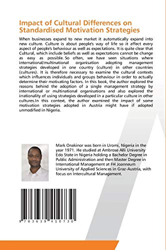 Impact of Cultural Differences on Standardised Motivation Strategies: Austria and Nigeria in Comparison; Individual Cognitive Perspectives