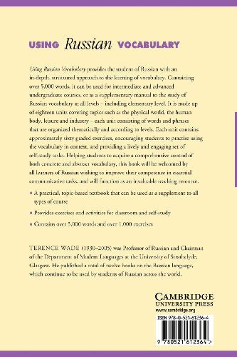 Using Russian Vocabulary (Using (Cambridge)) — back cover