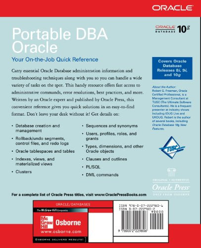 Portable DBA: Oracle