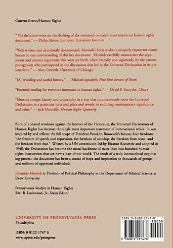 The Universal Declaration of Human Rights: Origins, Drafting, and Intent (Pennsylvania Studies in Human Rights)
