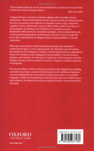 Category Theory (Oxford Logic Guides)