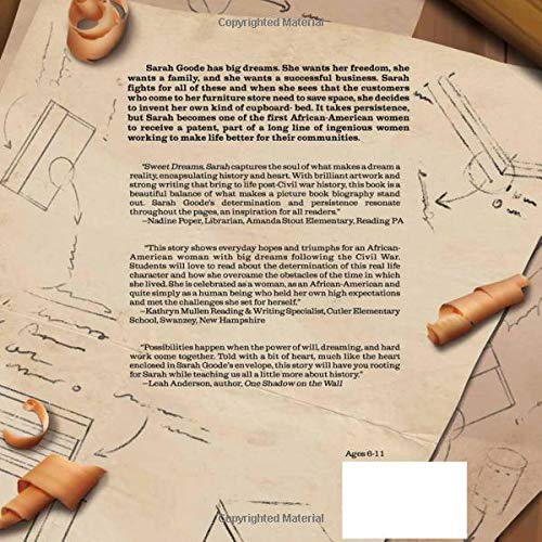 Sweet Dreams, Sarah — back cover