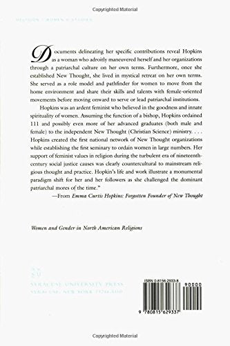 Emma Curtis Hopkins: Forgotten Founder of New Thought (Women and Gender in Religion)
