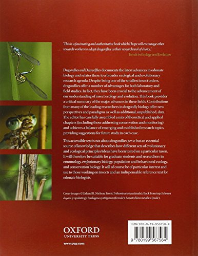 Dragonflies and Damselflies: Model Organisms for Ecological and Evolutionary Research