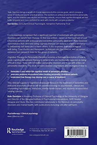 Cognitive Therapy for Personality Disorders: A Guide for Cli