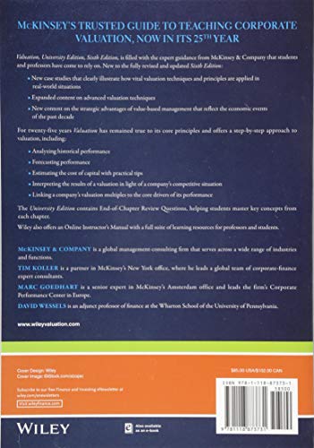 Valuation: Measuring and Managing the Value of Companies, University Edition (Wiley Finance)