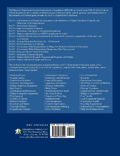 Education Department General Administrative Regulations: A Condensed Guide for Program Managers and Project Directors